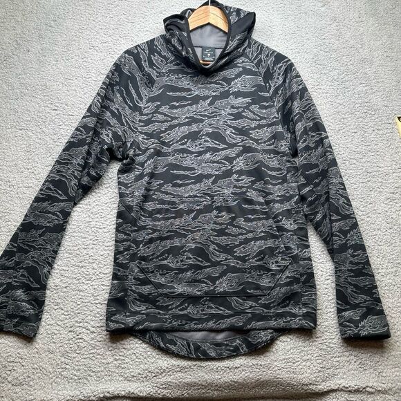 Nike dri fit all over print camo black basketball hoodie sz small - Picture 1 of 6